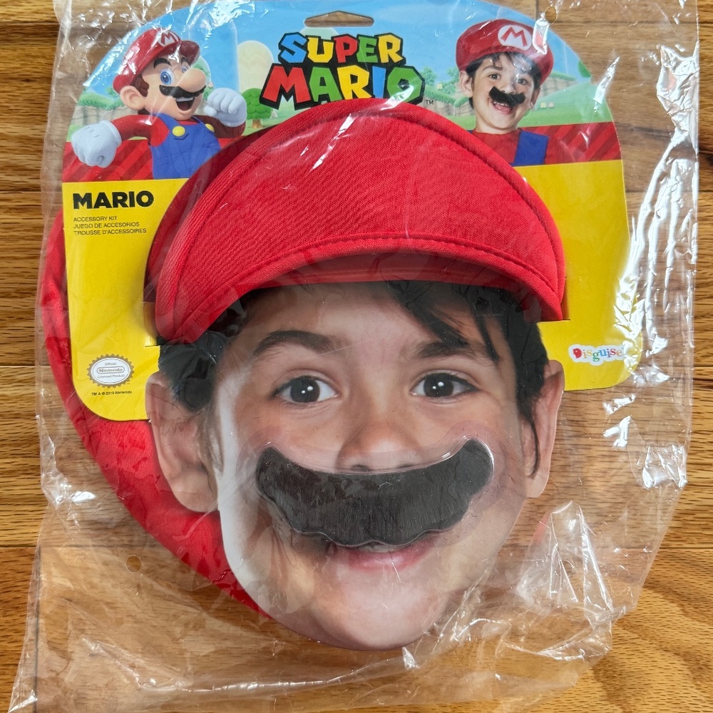 Mario hat and mustache